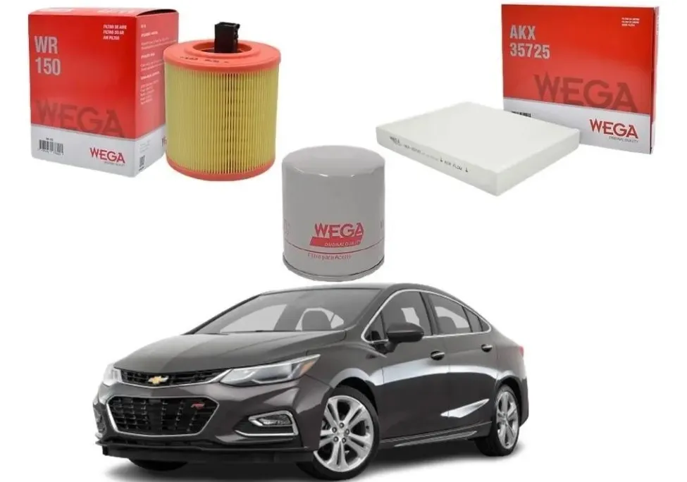 Kit 3 Filtros Chevrolet Cruze 1,4 Wega